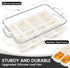 Silicone Mini Loaf Pans with Metal Reinforced Frame-2 Pack, Non-stick Silicone Bread Pan for Baking 8-Cavity, Tiny Banana Bread Pan Set, Dishwasher Safe Brownie Pan-Cream by Vinino