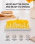 Countertop TEATALK Ceramic Butter Dish, Ideal for Use, Holds Standard Butter Sticks, Yellow