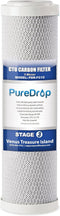 PDR-FC15 Carbon Block Water Filter Replacement Cartridge, 2.5"x10", 5 Micron
