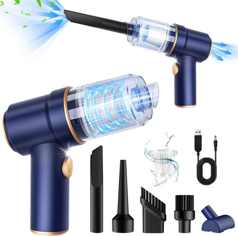 Handheld Car Vacuum Cleaner, 9000Pa High Power Wet and Dry Vacuum with LED Light and Multi-Nozzles for Home