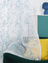 Embroidery Blue Sheer Curtains, 84 Inches Long, Rod Pocket Drapes for Living Room, 2 Panels, 52"x84"