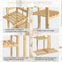 6 Laiensia Bamboo Plant Stand Rack Tier,Multiple Stand Holder Shelf Rack, Indoor&Outdoor Planter Display Shelves