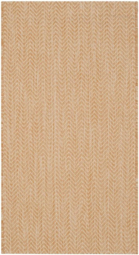 SAFAVIEH 2'7" x 5' Courtyard Accent Rug, Natural & Cream, Non-Shedding, Easy Care for Indoor/Outdoor