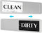 Dishwasher Magnet Clean Dirty Sign, Modern Kitchen Decor, Sliding Rustic Dish Washer Indicator, Marble Design