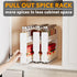 7.6" 3 Drawers(2" 2-Tier, SpaceAid Bamboo Pull Out Spice Rack Organizer for Cabinet, Heavy Duty Slide Out Seasoning