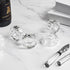 Crystal Napkin Rings Holders - Set of 4, 2 Inch for Party Wedding Christmas Table Dinner Decorations