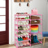 7-Tier 24 -30 Closet LNYZQUS Large Pink Shoe Rack, Pairs Tall Shoe Organizer Shelf, Kids Boots Stand Organizer