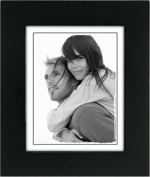 Malden 4x5 Picture Frame, Wide Real Wood Molding, Black
