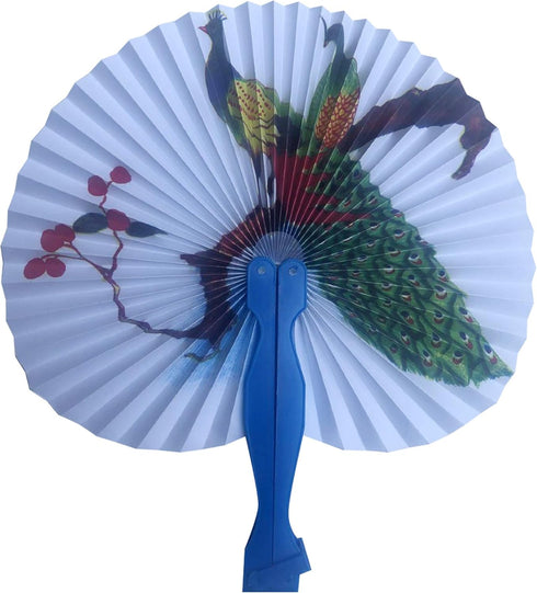 30 Pcs 3.5" Mini Chinese Oriental Handheld Floral Folding Paper Fans - Bulk Assortment for Wedding Birthday Party Favors