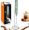 YUSWKO Granite Rechargeable Milk Frother for Coffee - Handheld Drink Mixer with 3 Heads and 3 Speeds for Latte and
