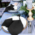 ANECO 12 Pieces Satin Napkins, Soft Square Dinner Napkins 17 x 17 Inches for Weddings, Parties, Decorations (Black)