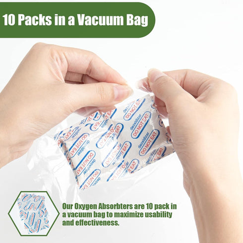 110 Packs 100CC Food Grade Oxygen Absorbers, Oxygen Absorbers for Food Storage with Indicator, for Mylar Bags, Mason