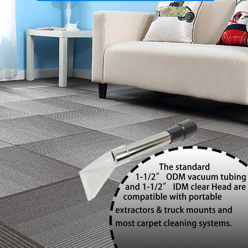 Universal Shop Vac Extractor Attachment: Hand Wand with Clear Head and 1-7/8", 1-1/4" Adapters for Upholstery & Auto