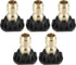 X AUTOHAUX High Pressure Washer Spray Nozzle Tips, Quick Connector Black, 5 Pcs