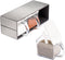 ZENFUN 3 Grids Seasoning Organizer Box, Stainless Steel Salt Container with Lid