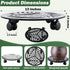 1 Packs 13" Large Metal Plant Caddy with PU Wheels Heavy-Duty Wrought Iron Rolling Plant Stands Indoor Outdoor Wheeled