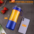 Portable Blender, Vaeqozva USB Rechargeable Smoothie Cup with Straws, Mini Mixer for Home, Sport, Office, Camping -