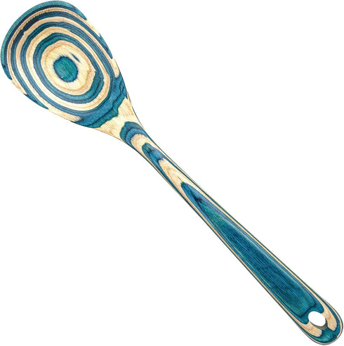Baltique Mykonos Collection 12-1/2" Wooden Cooking Spoon, Safe for Nonstick Cookware