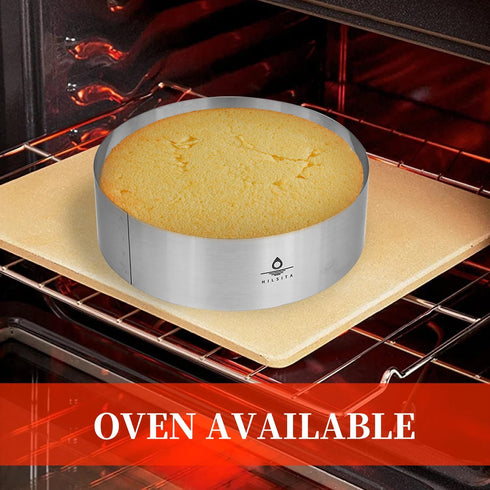 Hilstita 3Pcs Cake Molds for Baking, Stainless Steel Mousse Cake Rings, Round Bakeware Tools