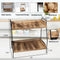 Coffee Bar Accessories and Organizer, 2 Tier Wood Coffee Tray for Bathroom Counter, Kitchen, Coffee Lover