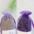 Sachet Empty Bags - Linen Fabric Organza Gauze Bags for Lavender, Spice, and Herbs (24pcs Purple Drawstring Bags)
