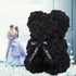 LINKLO 10 inch Rose Bear - Artificial Rose Flower Teddy Bear Gift for Wedding, Mothers Day, Anniversary
