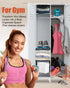 Piffny Locker Organizer Shelf Adjustable Width and Height, Ideal Locker for School, Office, and Gym Lockers (Pink)