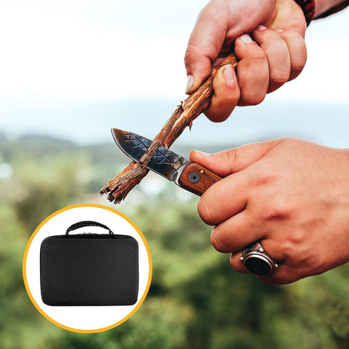 Knife Display Case for 62 Pocket Knives, Folding Knife Storage Carrier, Butterfly Knife Collection Pouch for Outdoor EDC