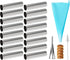 FantasyDay Non-stick Cream Cannoli Tubes, 19 Pcs Stainless Steel Baking Cones with Clean Brush for Pastry
