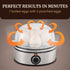 EGC855SS 7-Egg Elite Gourmet Easy Egg Cooker, Capacity, Soft, Medium, Hard-Boiled, Omelets, Poached Eggs, Plays Melody