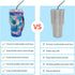 Reusable Iced Coffee Cup Sleeve, Neoprene Insulated Sleeves for 30oz - 32oz Tumbler Cups, Rainbow-Leopard