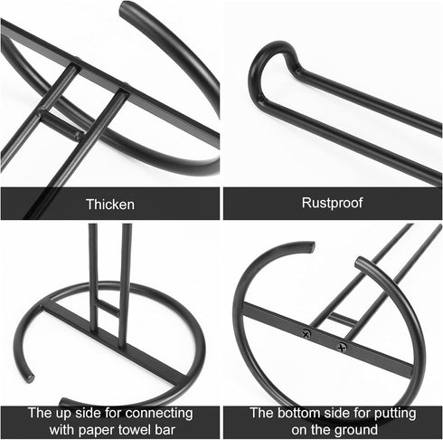 NearMoon Paper Towel Holder/Stand Dispenser, Sturdy All Metal for Standard or Jumbo-Sized Kitchen Countertop (1 Pack,