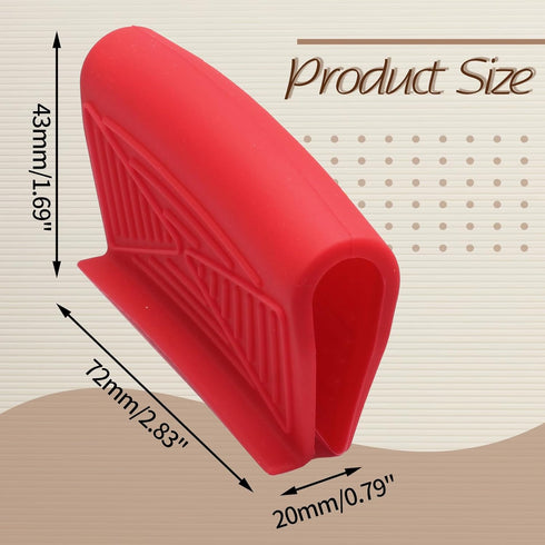 4 PCS Silicone Assist Handle Holder - Heat Resistant Pot Handle Covers - Non-Slip Handle Covers Handle Holder for Kitchen Pot Pan - Black + Red by Bonsicoky