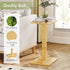 Amazer Bamboo TV Tray Table, Height Adjustable Side Table for Small Spaces, Snack Table for Couch, Bed, Chair, Sofa