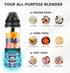 Portable Personal Blender for Smoothies, 24Oz USB-C Rechargeable Blender Cup Bottle with Sip Spout, Travel Lid,
