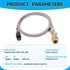 CO2 Tank CO2 Cylinder Direct Adapter with 60in Stainless Steel Hose, Pressure Gauge & Exhaust Valve for Soda Maker