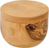 Handcrafted Salt Keeper with Magnetic Lid, 4" Round, Olive Wood by Berard