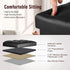 350 lbs, 17x13x17in, Storage Ottoman Foot Rest Stool with Thicker Foam Padded Seat. Slim Tall Folding Leather Small
