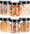 Mfacoy 6 Pack Plastic Jars with Lids, 8 oz Clear Storage Containers for Food, Spices, and Crafts