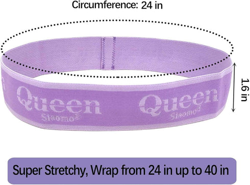 Bed Sheet Organizer Bands: Elastic Storage Size Marking Straps for Organizing Linen Closet (Queen 4PCs | Purple)