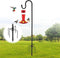 Lilyvane Outdoor Shepherds Hook, 78 Inch 5 Prong Base Adjustable Shepherd Hooks,