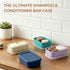 2 Sets, 1 Pack, AIMAIAIMAI Enhanced Leak Proof Travel Soap Case with Draining Pad, Silicone Shampoo Bar Travel Case