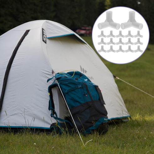 Yardwe 20pcs Tent Joint Canopy Fittings for Parties, Canopy Center Connector, Plastic White Awning