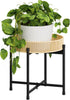 Bamworld Rattan Plant Stand Indoor Boho Plant Table for Large Plants Single
