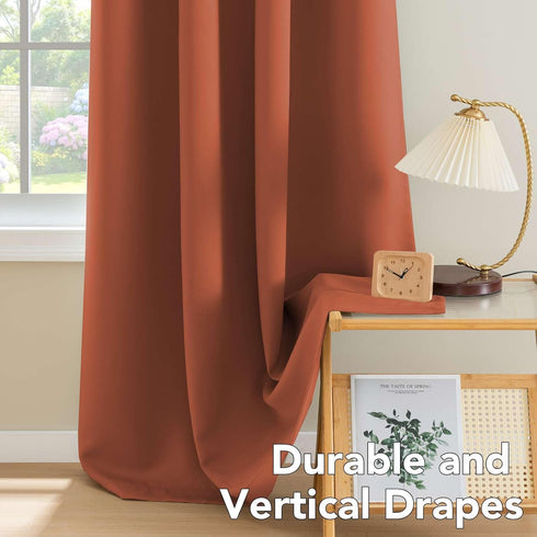 Curtains,Grommet 52 84 Inch Set 2 H.VERSAILTEX Holiday Decor Thermal Insulated Blackout Curtains for Bedroom Room
