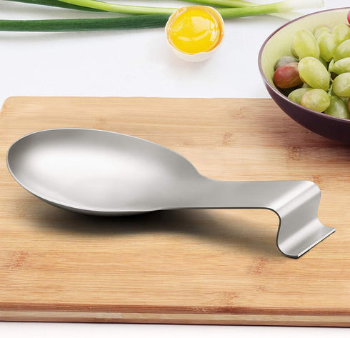 LIANYU Stainless Steel Spoon Rest, Heavy Duty Spatula Ladle Holder, Dishwasher Safe