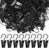 Teenitor 100 Pack Small Curtain Clips for Outdoor String Lights, Stainless Steel Hooks for Hanging Drapes, Black