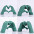 DOVDOV Green Heart Hand Sculpture, Heart Hand Statue Home Decor Aesthetics, Suitable for Bookshelf Console Table Office