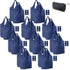 BeeGreen 20 Pack Navy Blue Reusable Grocery Bags with Storage Pouch Wholesale Reusable