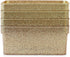 Isaac Jacobs Small Glitter Storage Bin (10” x 7.5” x 4.25”), Set with Cut-Out Handles, Multi-Functional Organizer, Gold